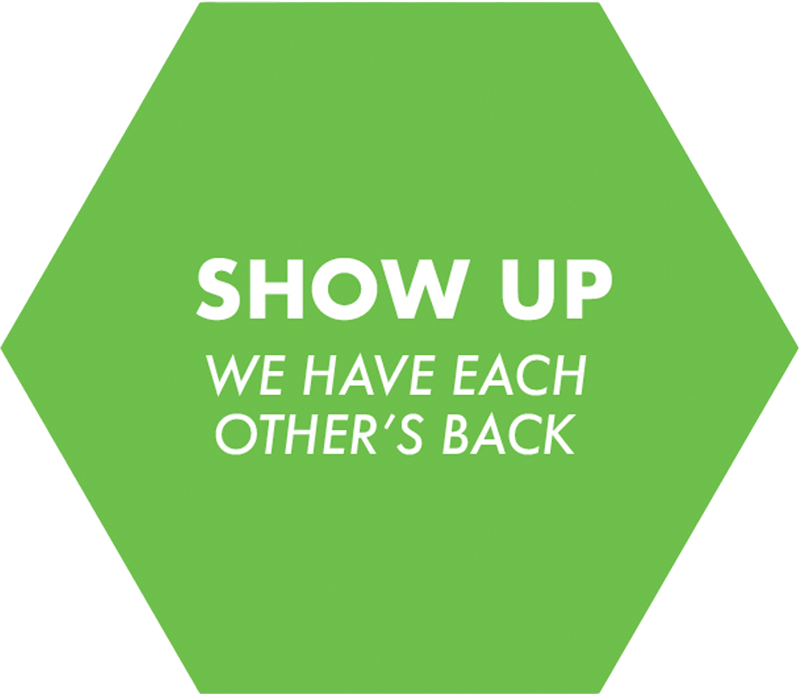 Show up: we have each other's back
