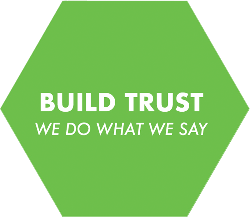 Build trust: we do what we say